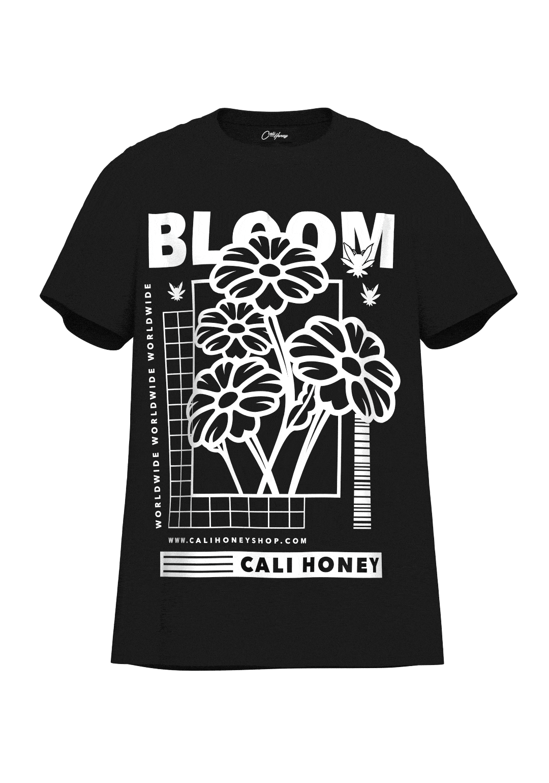 Bloom T-Shirt Black w White