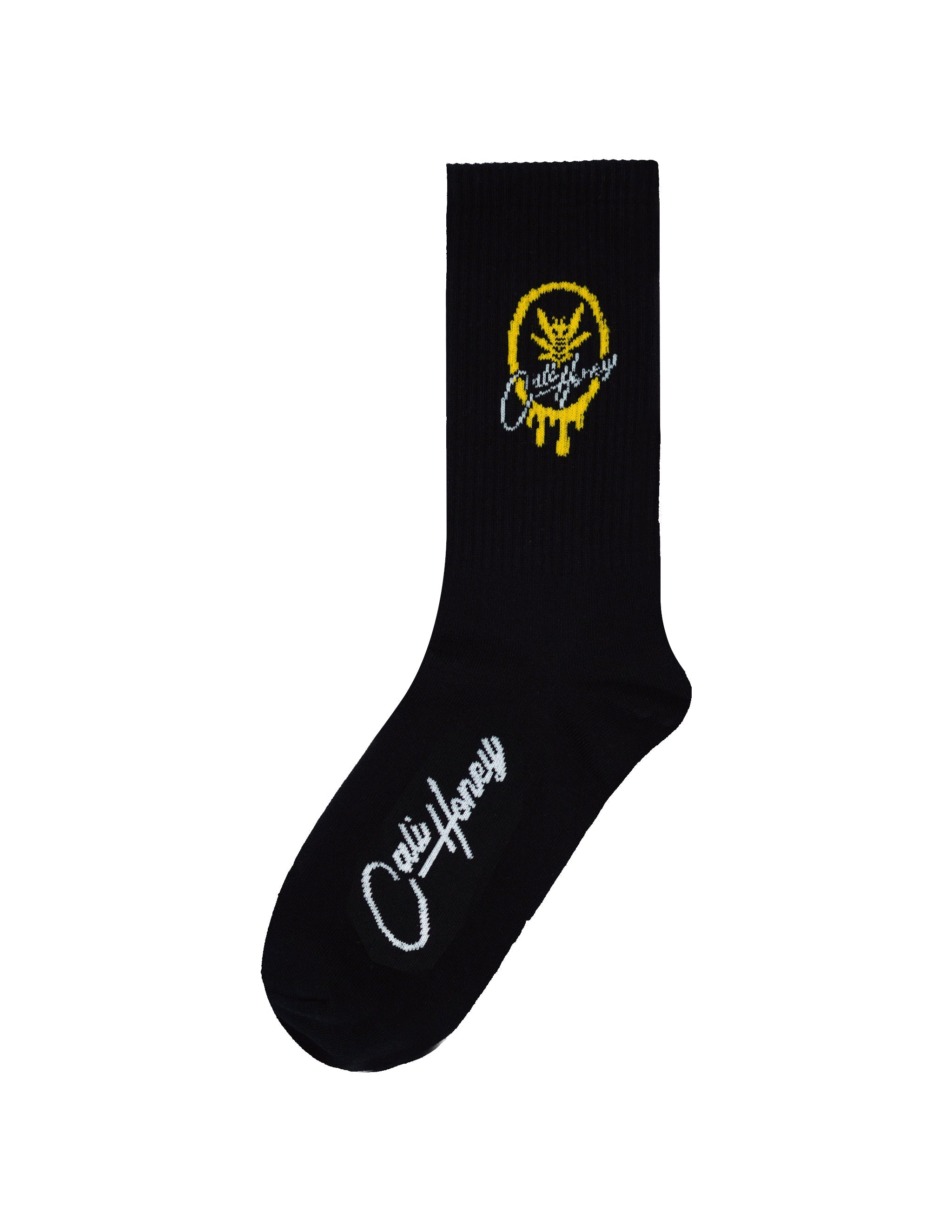 Yellow Drip Logo W Signature Sock